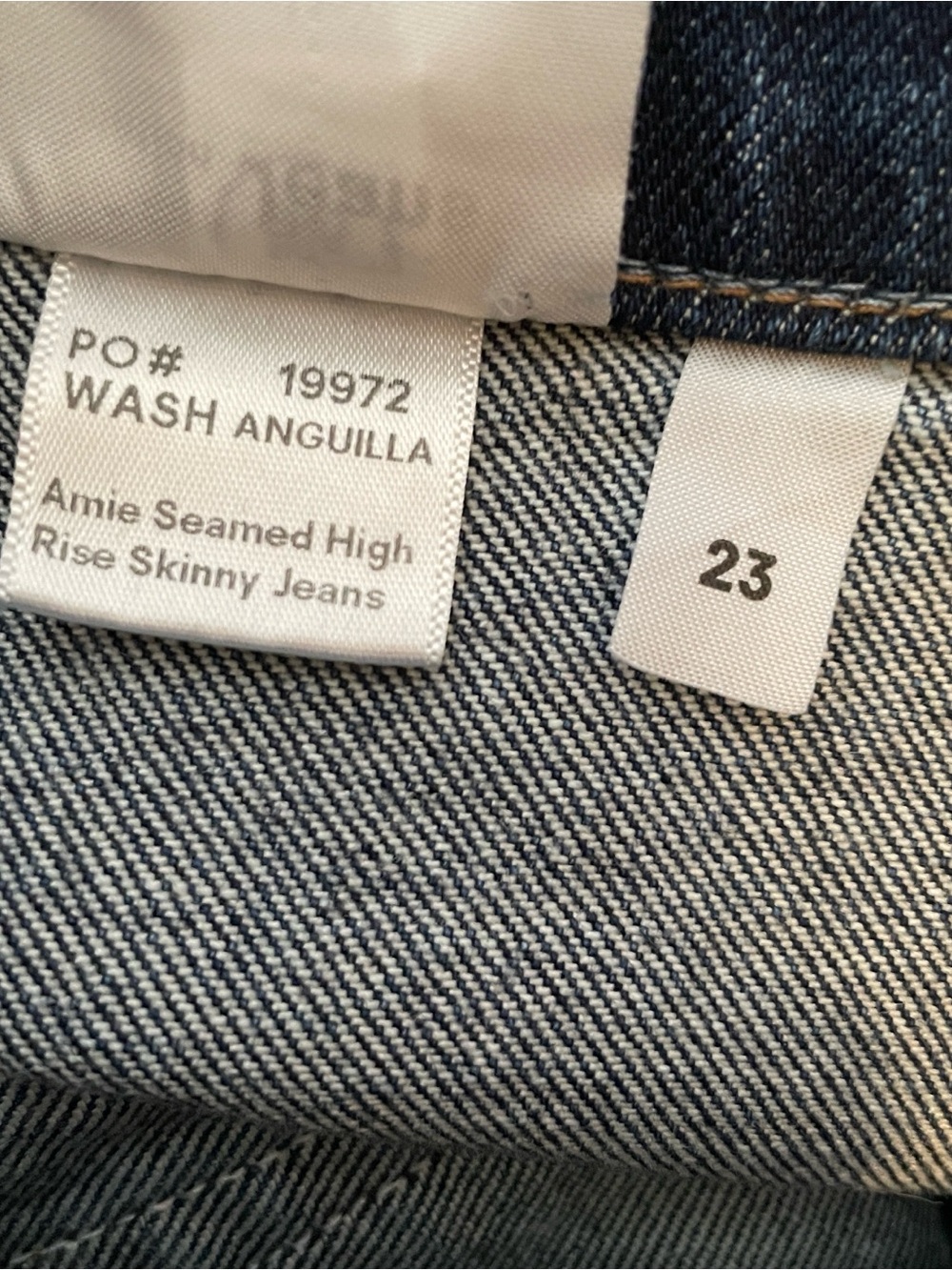 Reformation Women's Blue Anguilla Amie Seamed High Rise Skinny Jeans Size 23 - Picture 8 of 8